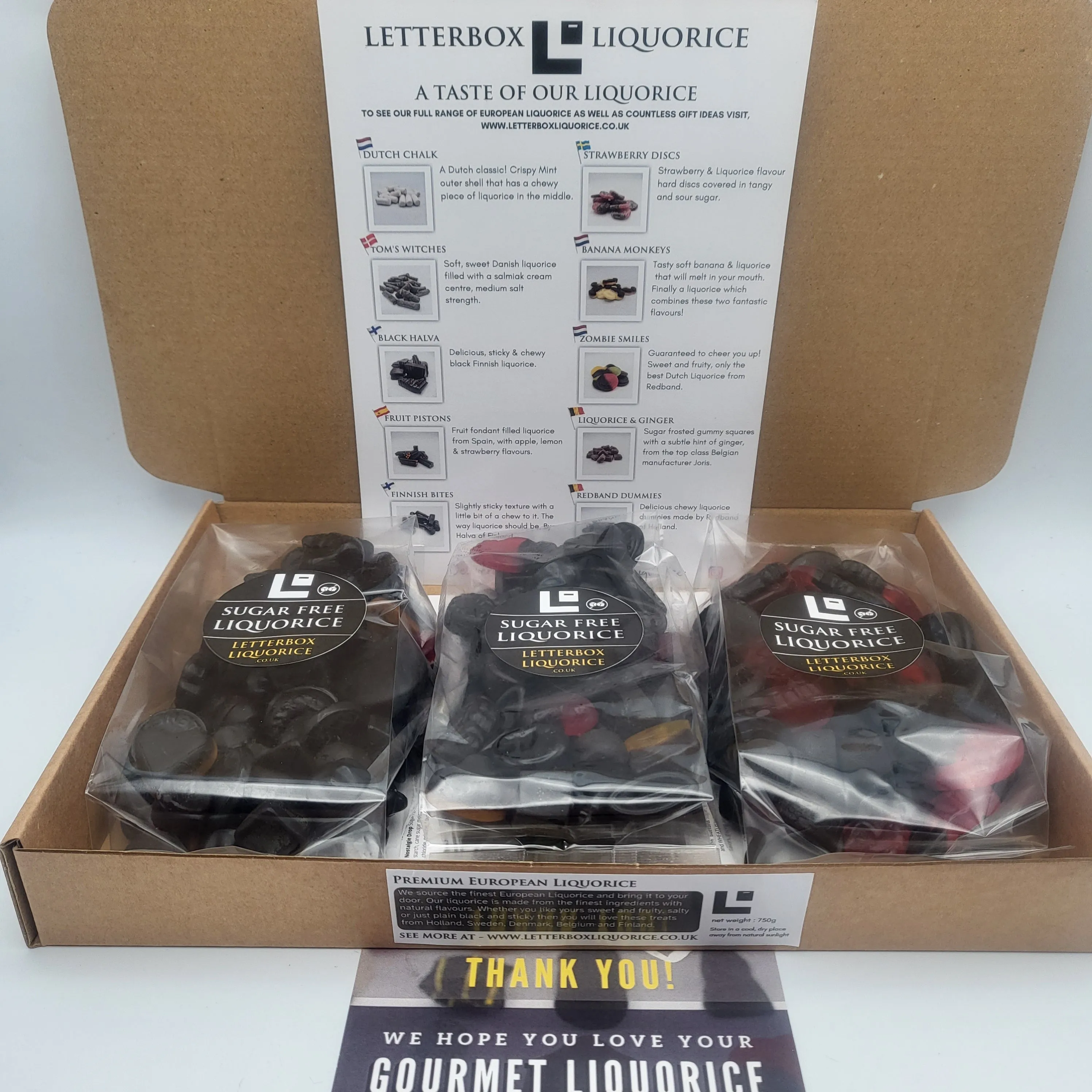 Sugar Free Liquorice Gift Box - With Personalised Message