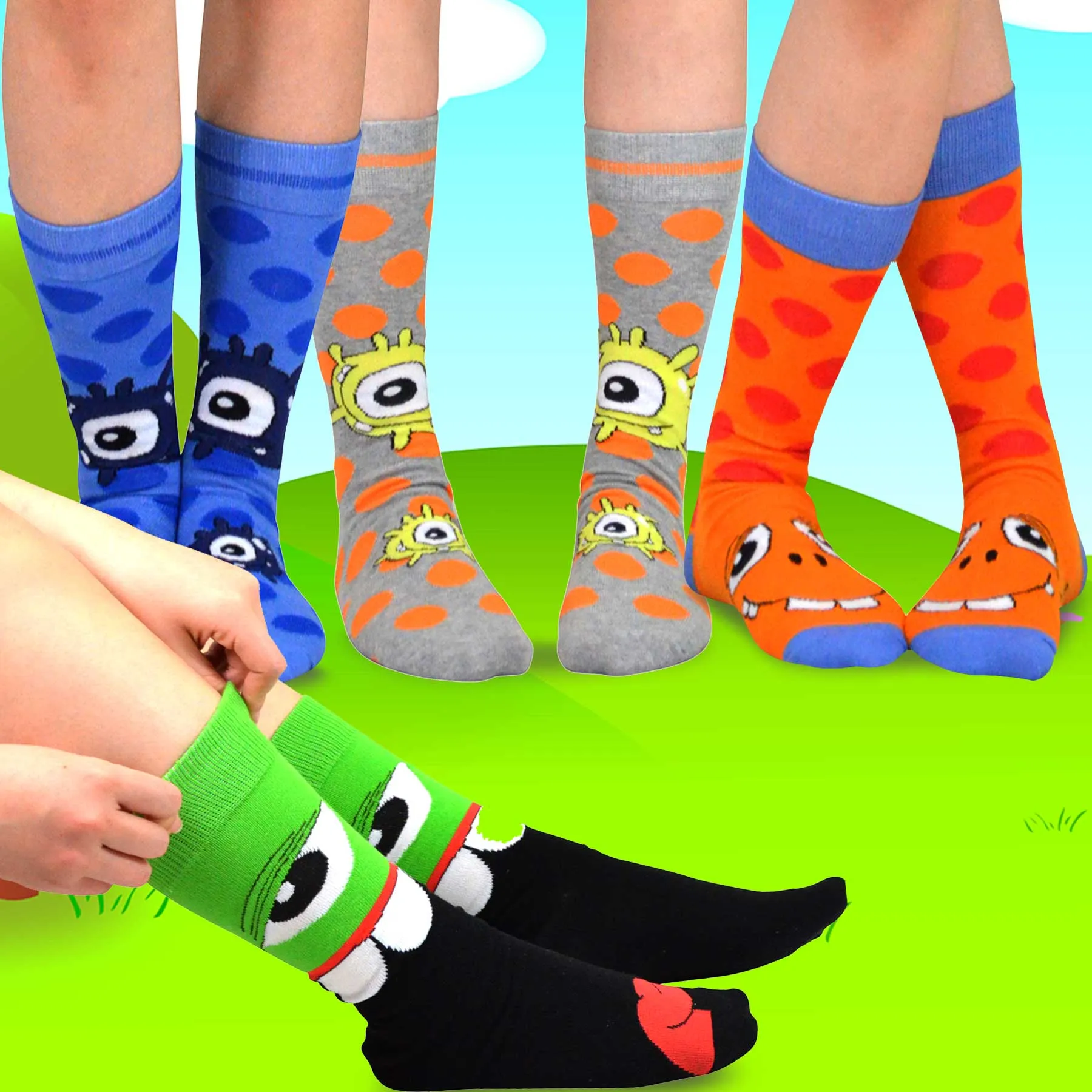 TeeHee Socks Men's Halloween Crew 12-Pack Gift Box A (12167)