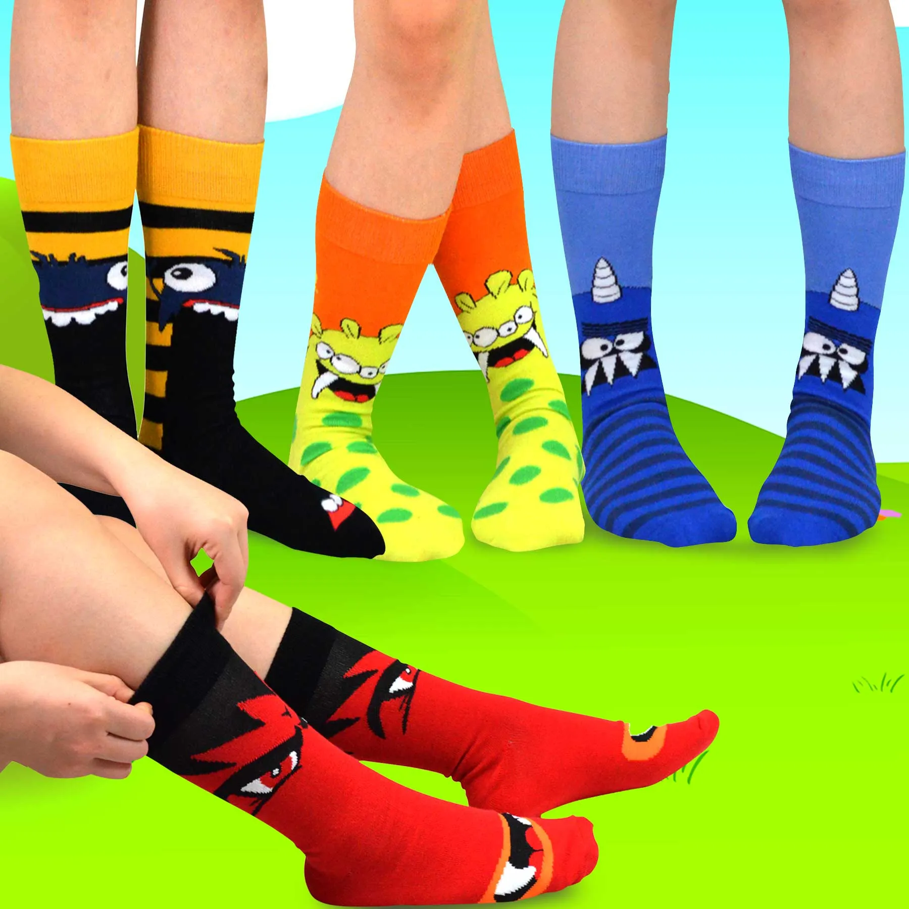 TeeHee Socks Men's Halloween Crew 12-Pack Gift Box A (12167)