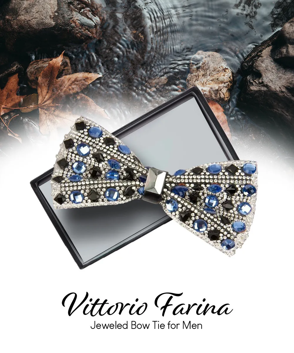 Vittorio Farina Men's Jeweled Bow Tie in Gift Box