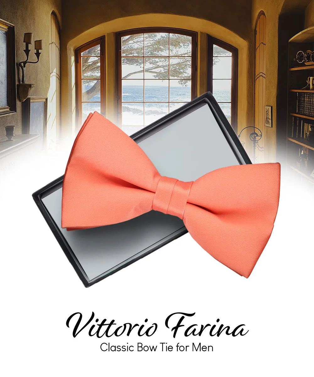 Vittorio Farina Men's Satin Bow Tie in Gift Box