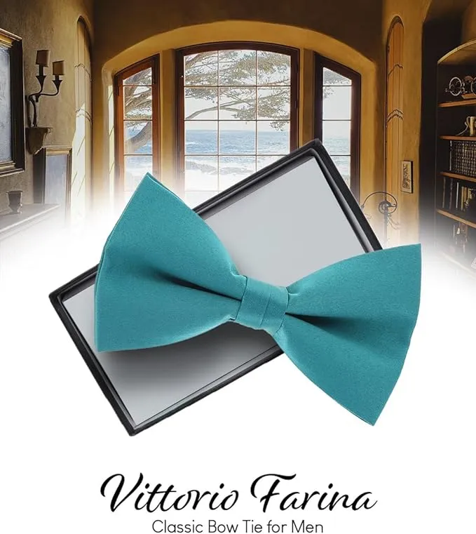 Vittorio Farina Men's Satin Bow Tie in Gift Box