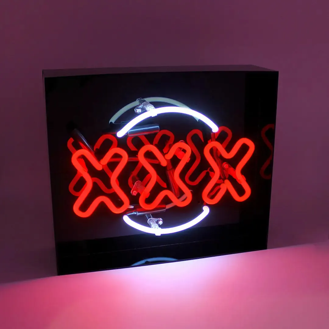 'xxx' Acrylic Box Neon Light