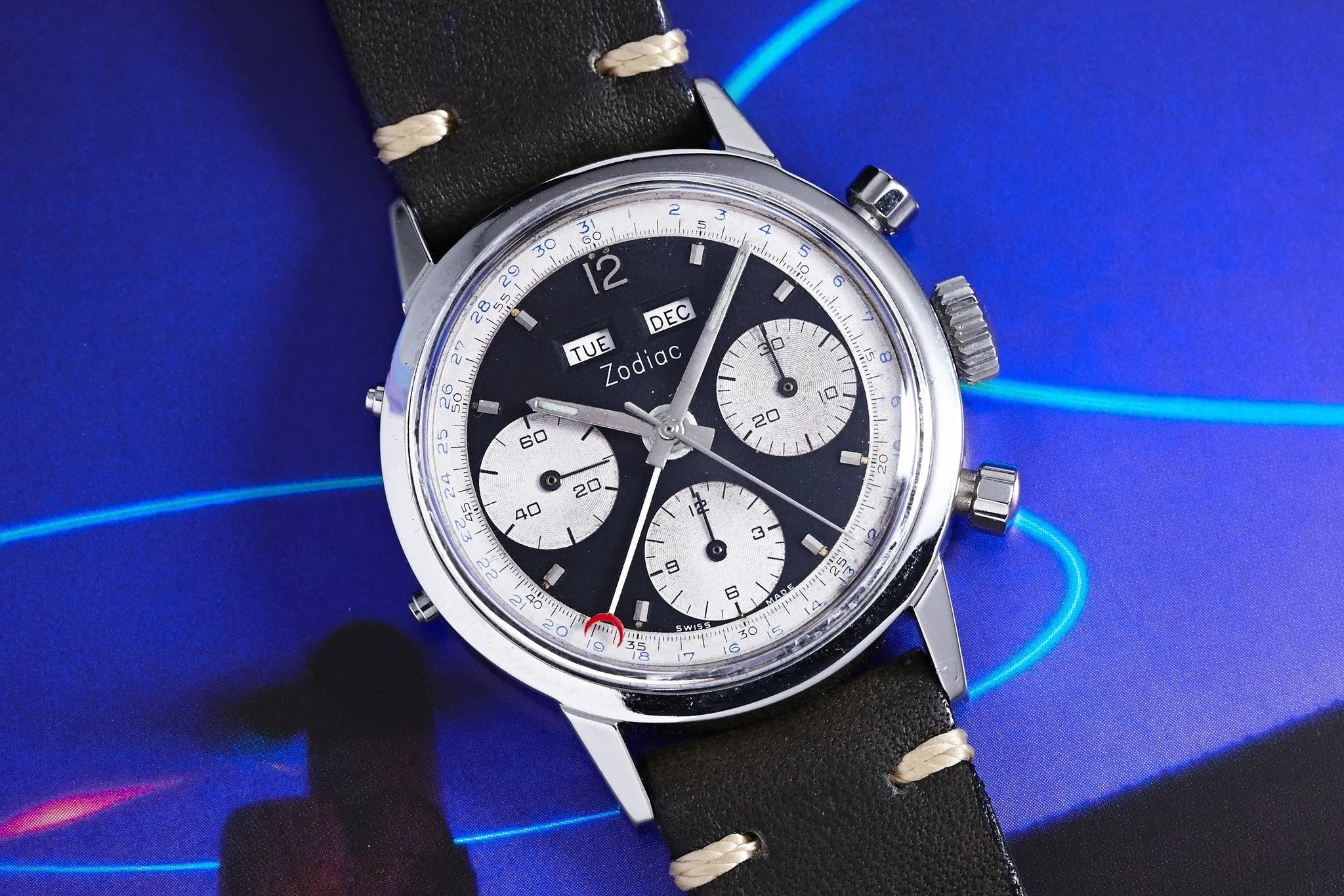 Zodiac Triple Calendar Chronograph